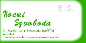 noemi szvoboda business card